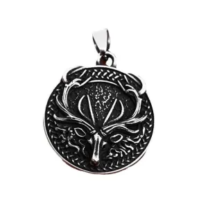 Titanium Steel Elk Pendant Necklace: Stylish Hip-Hop Inspired Jewelry for Men