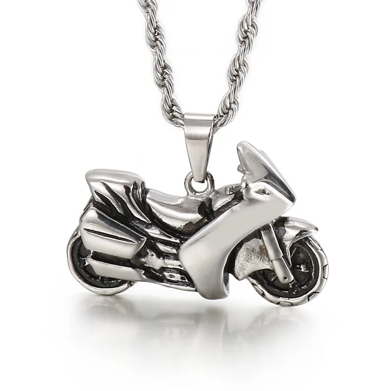Trendy Hip-Hop Skull Animal Titanium Steel Men's Pendant