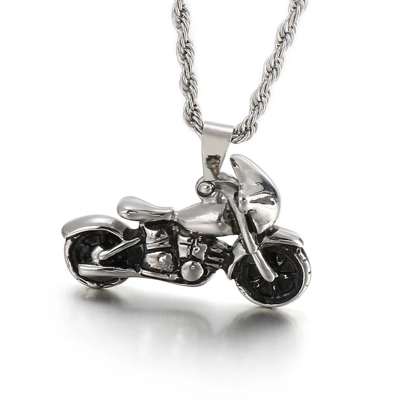 Trendy Hip-Hop Skull Animal Titanium Steel Men's Pendant