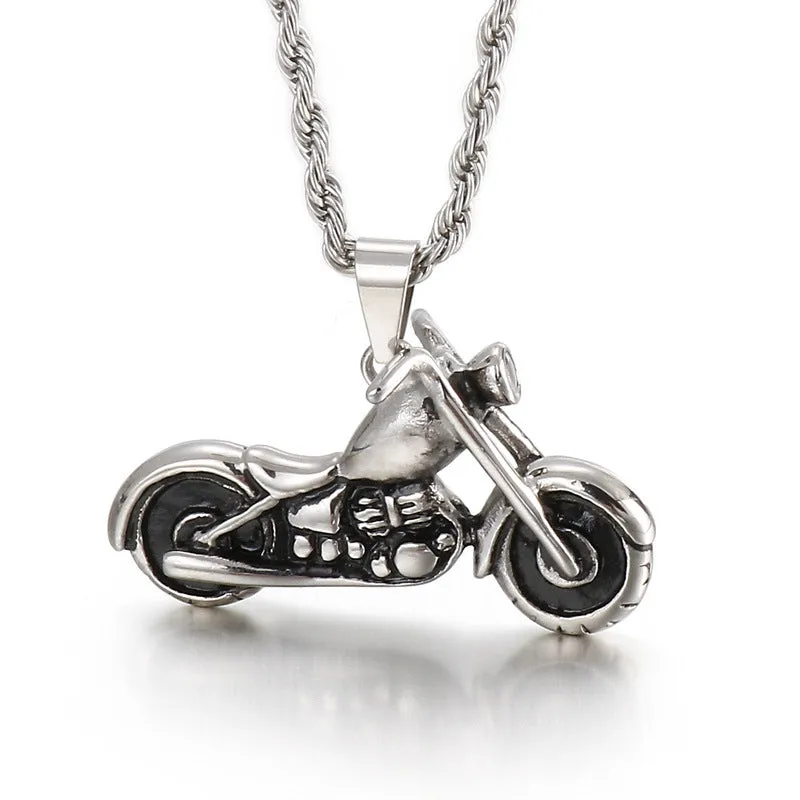 Trendy Hip-Hop Skull Animal Titanium Steel Men's Pendant