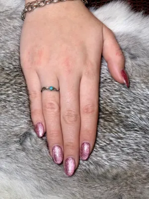 Twisted Sterling Silver & Turquoise Ring