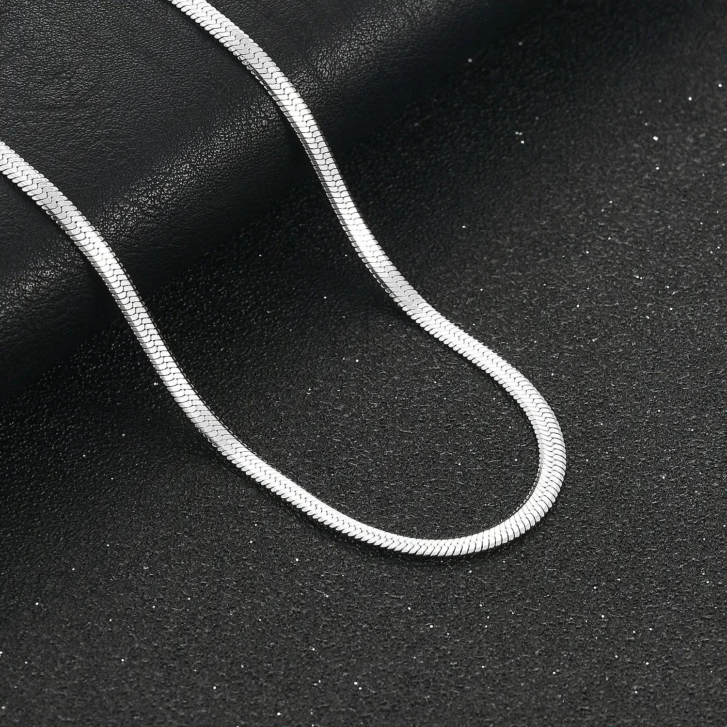 Unique Flat Gold Color Stainless Steel Necklace Blade Chain