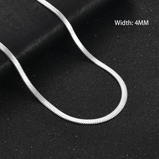 Unique Flat Gold Color Stainless Steel Necklace Blade Chain
