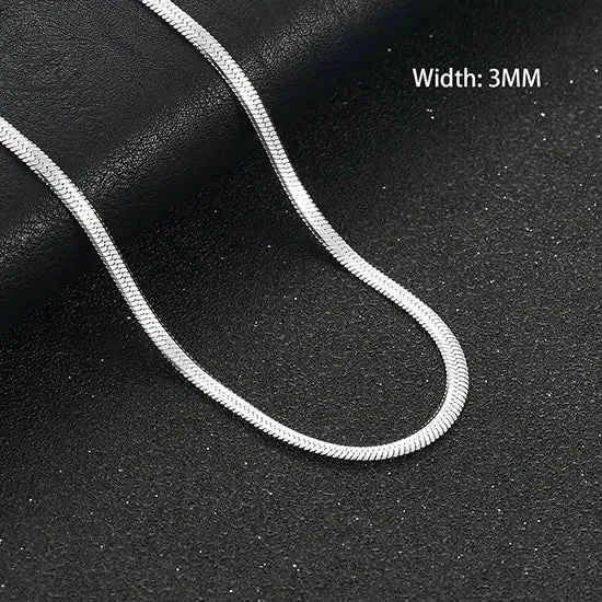Unique Flat Gold Color Stainless Steel Necklace Blade Chain