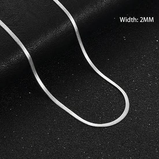 Unique Flat Gold Color Stainless Steel Necklace Blade Chain