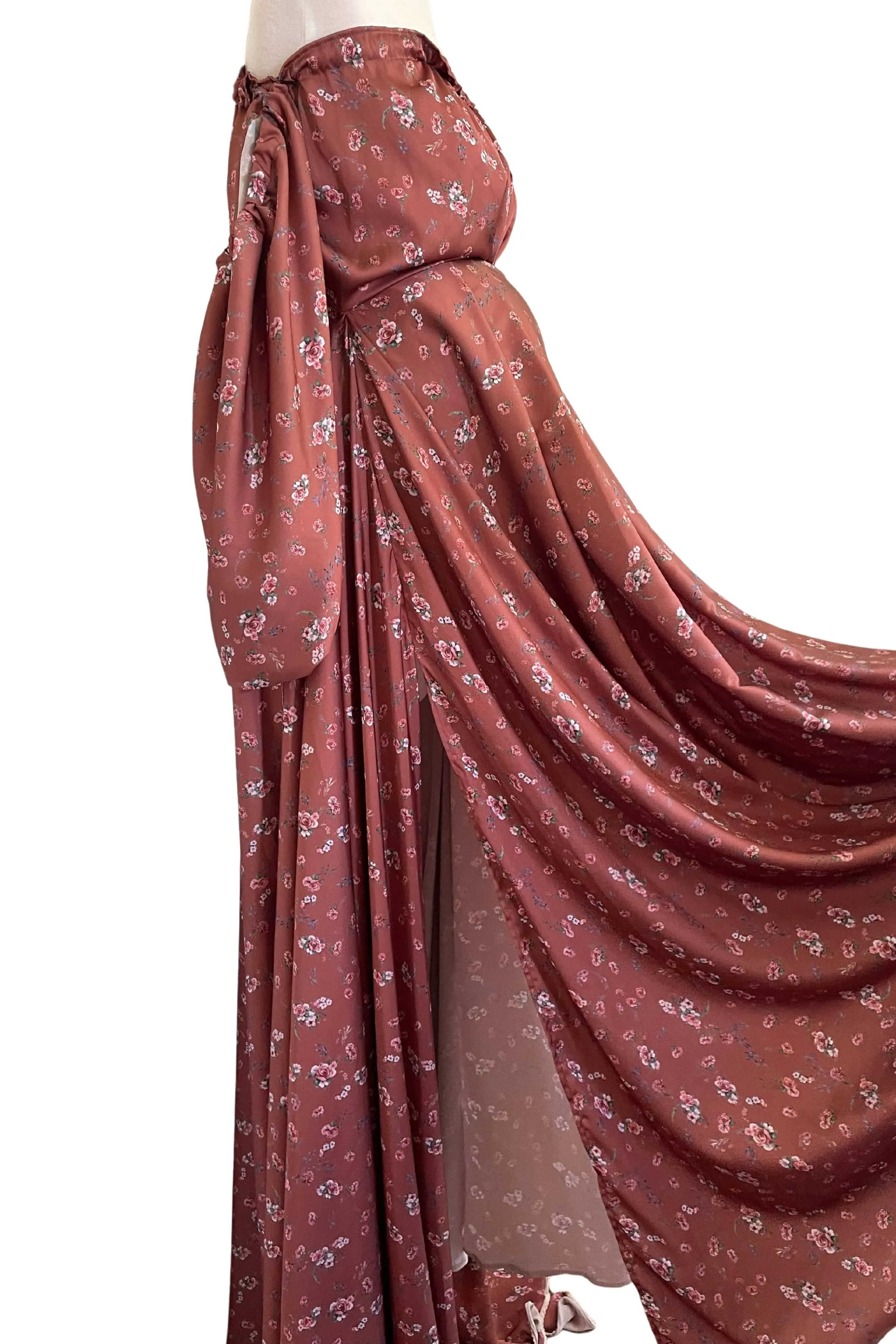 We Are Reclamation Autumn Meadow Satin Gown - For Sale