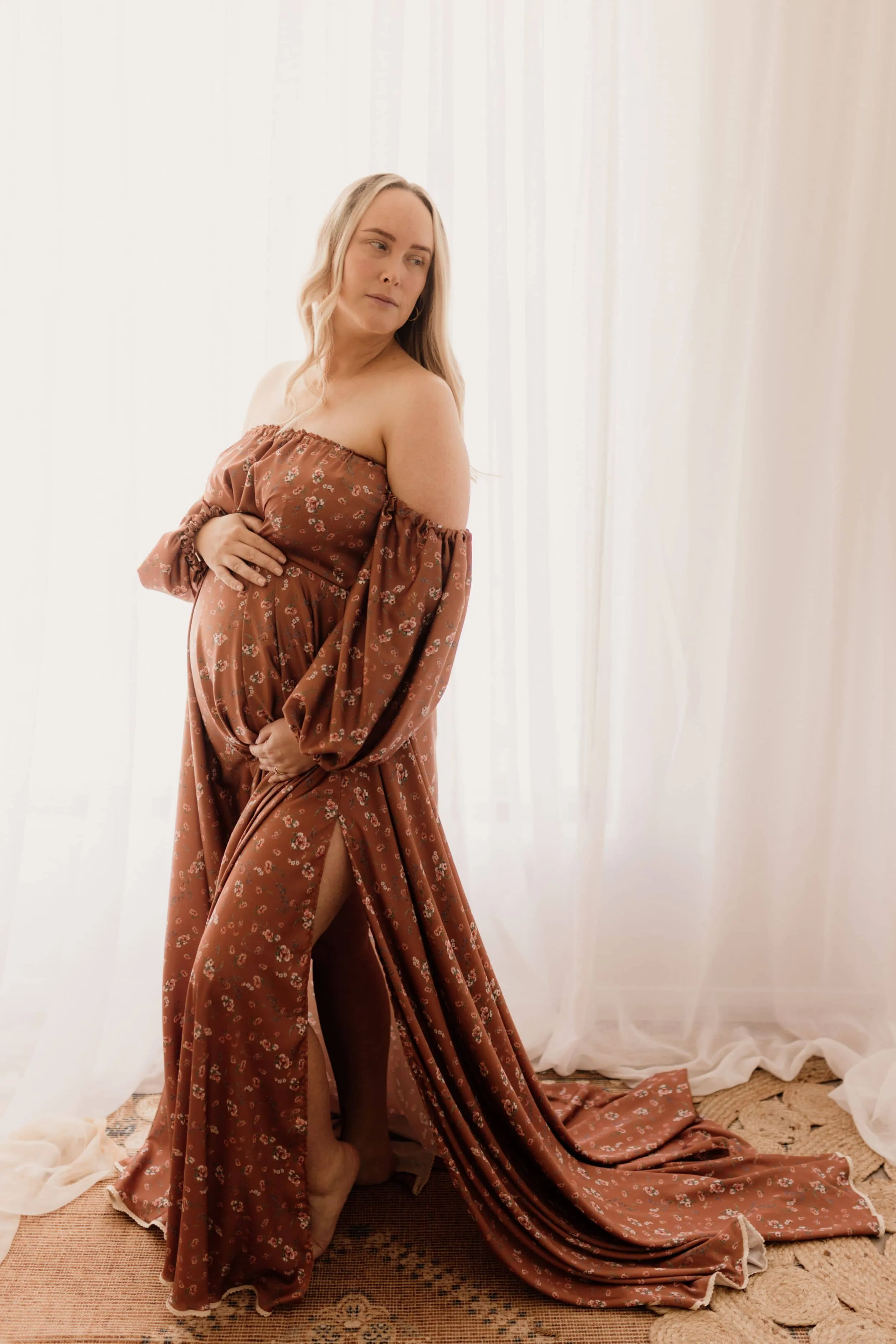 We Are Reclamation Autumn Meadow Satin Gown - For Sale