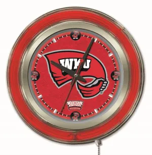 Western Kentucky Hilltoppers HBS Neon Red Battery Powered Wall Clock (15")