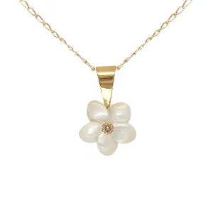 White Diamond Floral Necklace