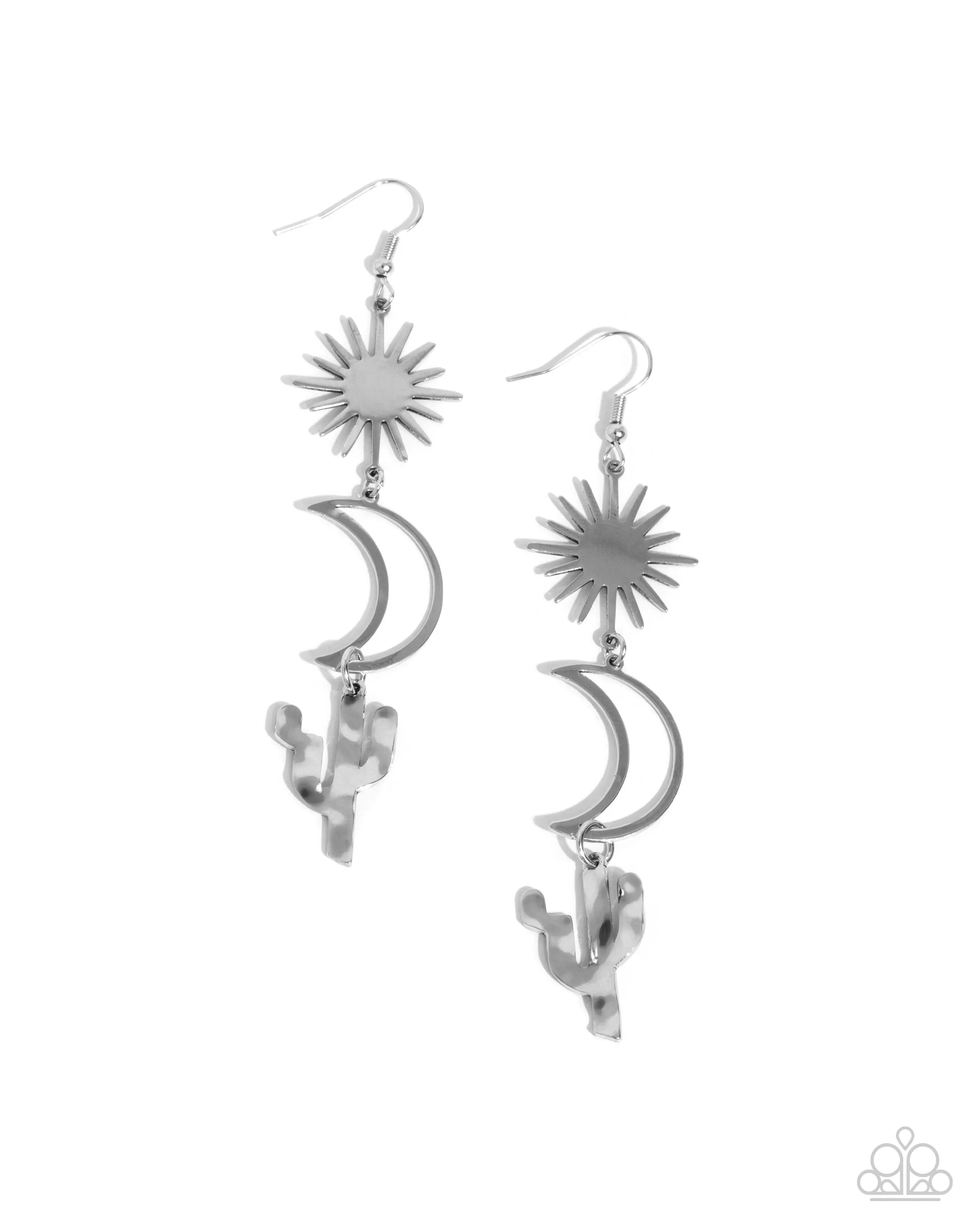Wishfully Western - Silver Earrings - Paparazzi Accessories